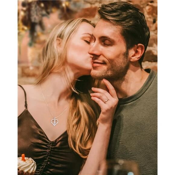 Infinity Heart Birthstone Necklaces Women 18k Gold Plated 925 Sterling Silver - Picture 2 of 7